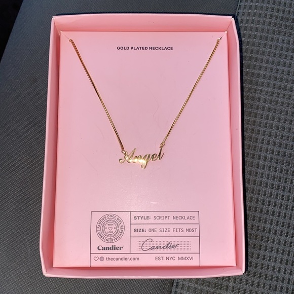 💍 NWT Candier Angel Necklace Gold Plated OSFM Girl's Jewelry - Picture 2 of 6